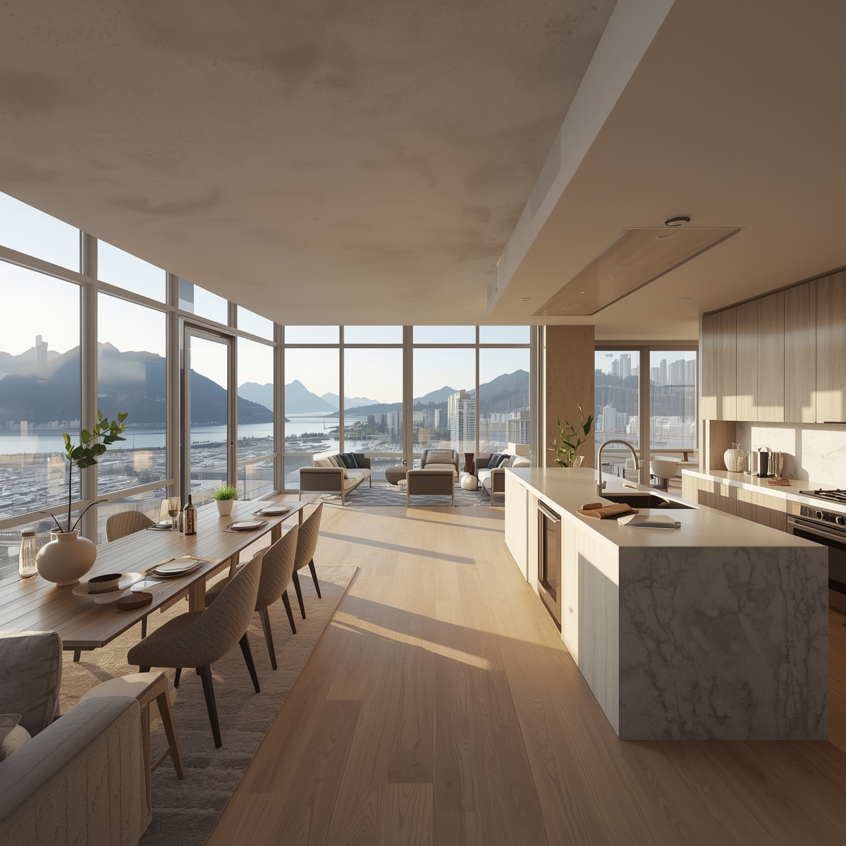 Open office interior in Gastown with exposed brick walls and modern workspace